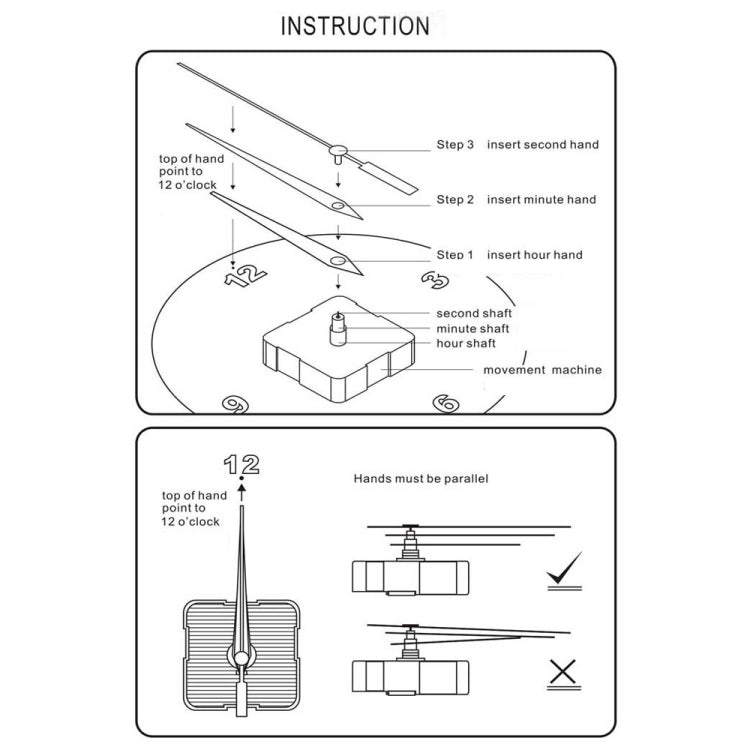 Shaft Length 18.5mm Quartz Clock Silent Movement + Luminous Hands DIY Kit,Spec: Movement +817 - DIY Clocks by PMC TechLife | Online Shopping South Africa | PMC TechLife | Buy Now Pay Later Mobicred