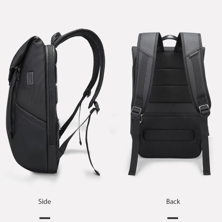 BANGE BG-2575 Anti theft Waterproof Laptop Backpack 15.6 Inch Daily Work Business Backpack(Black) - free shipping - PMC Jewellery - Order now!