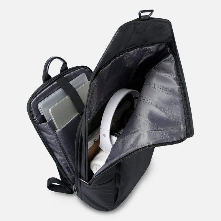 BANGE BG-2575 Anti theft Water-resistant Laptop Backpack 15.6 Inch Daily Work Business Backpack(Black)