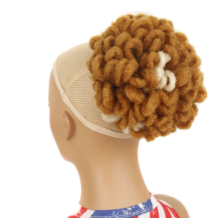LSFBZB Drawstring Dreadlocks Wig Caterpillar Dreadlock Shaggy Hair Bun, Spec: 27H613