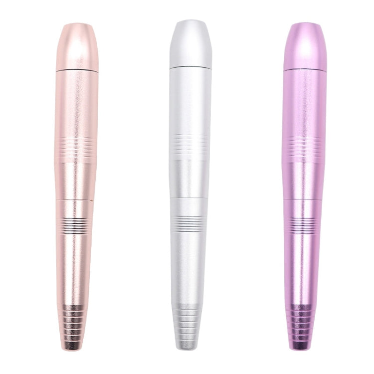 USB Plug Aluminum Nail Drill Machine Electric Manicure Milling Cutter Set(Pink)