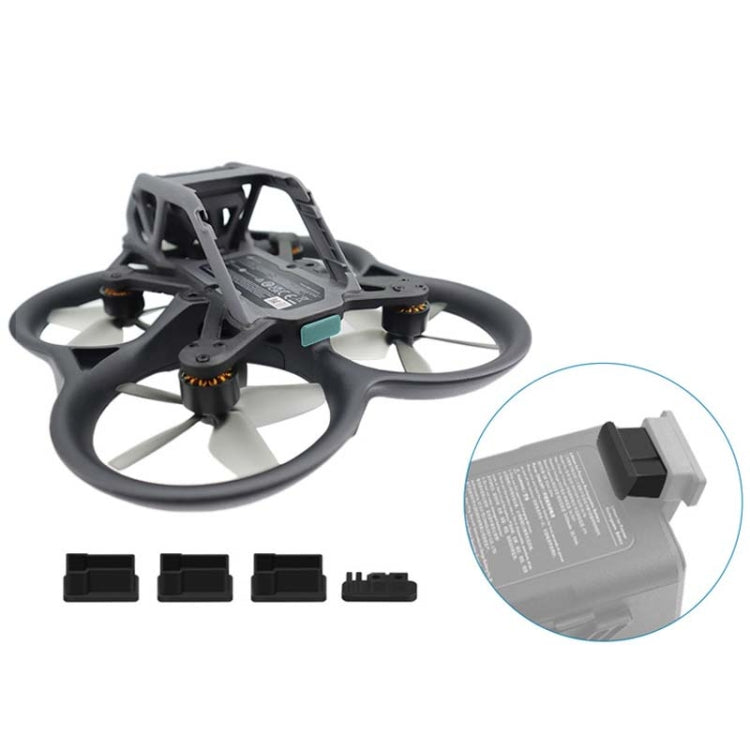4PCS/Set For DJI Avata CQT 913407 Battery Body Contact TPU Dust-proof Plugs Moisture Protection Cover
