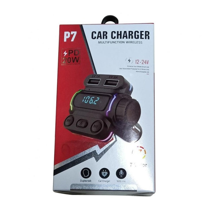 P7 PD20W QC3.0 Dual Fast Charging Car MP3 Player FM Transmitter(Color Box) - Bluetooth Car Kits by PMC TechLife | Online Shopping South Africa | PMC TechLife | Buy Now Pay Later Mobicred