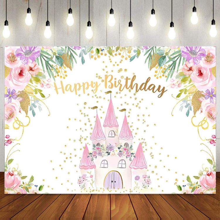 1.5m X 1m Cartoon Castle Photography Background Cloth Birthday Party Scene Decoration - Birthday Party by PMC TechLife | Online Shopping South Africa | PMC TechLife