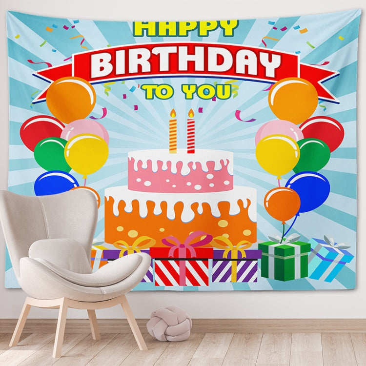 Happy Birthday Photo Backdrop Party Decoration Tapestry, Size: 150x130cm(GT56-10)