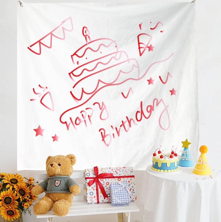 Birthday Layout Hanging Cloth Children Photo Wall Cloth, Size: 180x200cm Velvet(32)