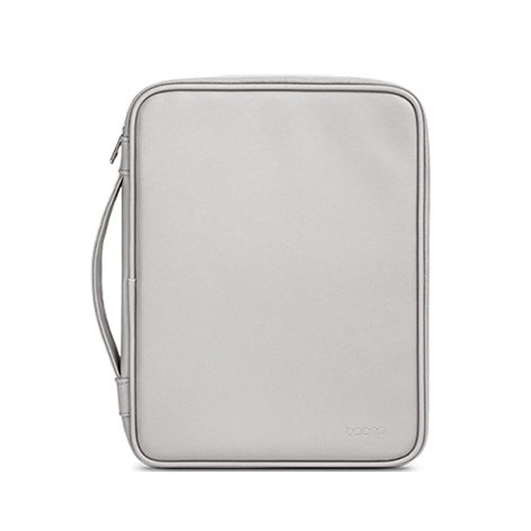 Baona BN-Q015 Leather Water-resistant Shock Absorbing Handheld Tablet Bag, Size: 10.9 inches(Gray)