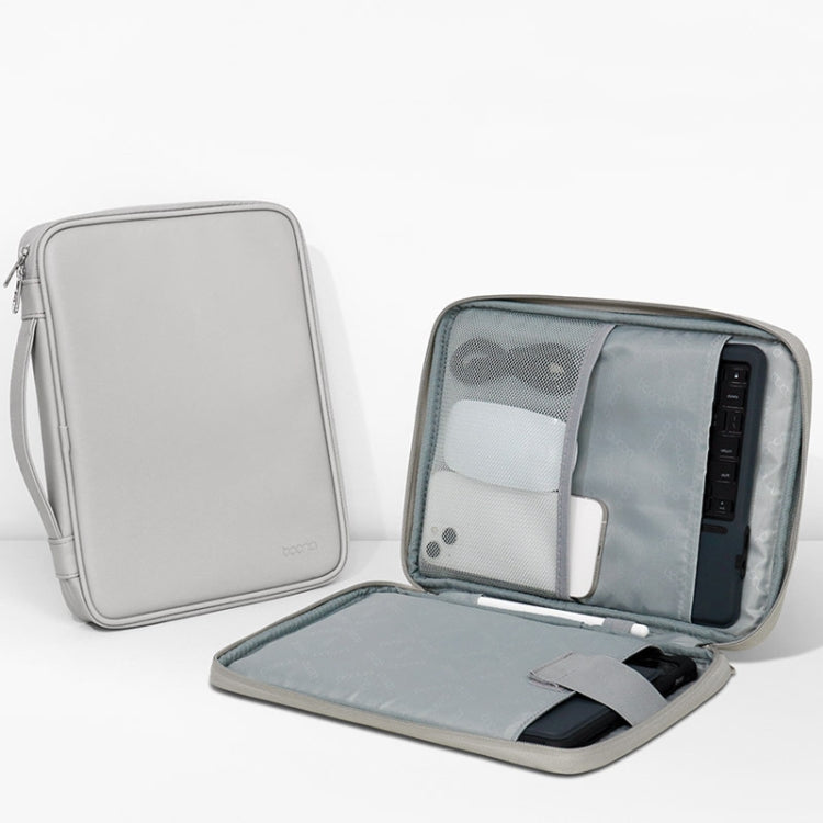 Baona BN-Q015 Leather Waterproof Shock Absorbing Handheld Tablet Bag, Size: 12.9 inches(Apricot) - Protective Bag by Baona | Online Shopping South Africa | PMC TechLife | Buy Now Pay Later Mobicred