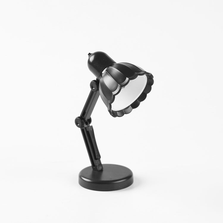 Flower Shape LED Mini Magnetic Table Lamp Foldable Bedside Night Light(09A Black)