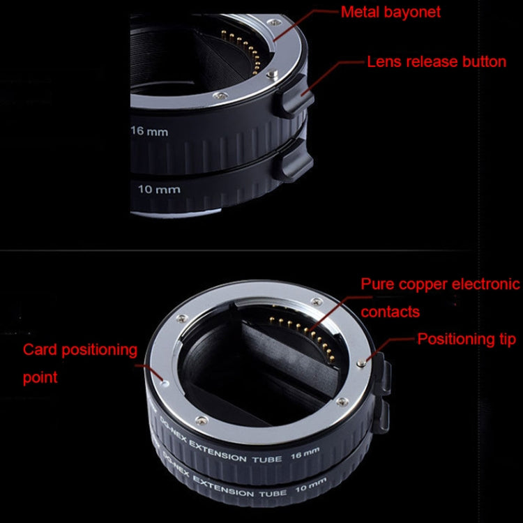 For Sony VILTROX DG-NEX Camera Automatic Close-Up Ring Macro Ring Set