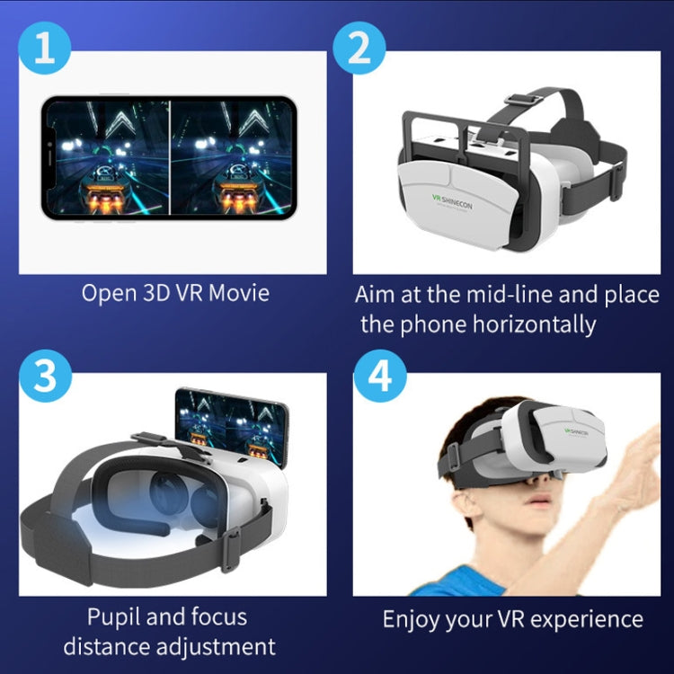 VRSHINECON G12 VR Glasses 3D Movie All In One Game Machine Immersive Virtual Reality Glasses(White) - VR Headset by VRSHINECON | Online Shopping South Africa | PMC Jewellery | Buy Now Pay Later Mobicred