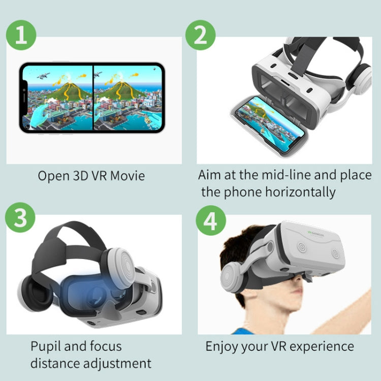 VRSHINECON G15E All In One Phone Special Headset Wearing 3D Glasses VR Game Console(Black) - free shipping - PMC Jewellery - Order now!
