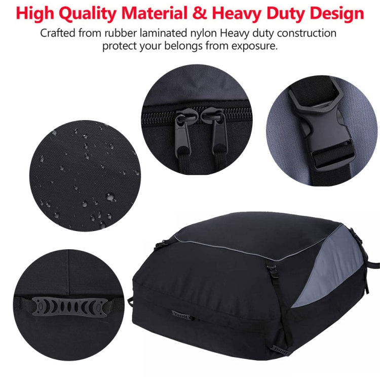 600D Oxford Cloth Car Luggage Bag Outdoor SUV Foldable Roof Bag, Size: S: 105 �� 90 �� 45cm(Black+Gray)