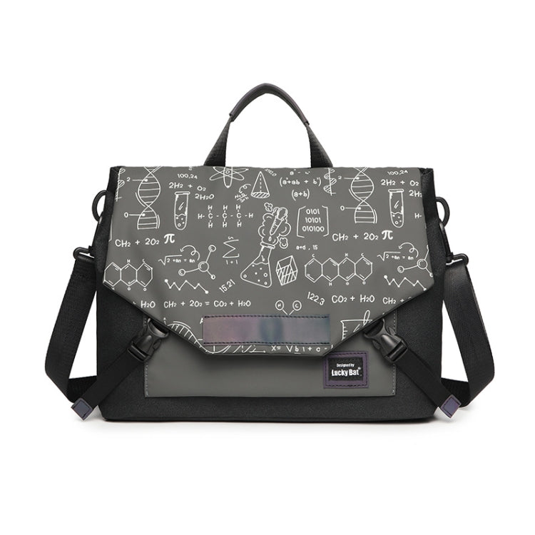 LUCKYBAT Laptop Bag Airbag Anti-drop Crossbody Handbag, Size: S 13.3-16 Inch(Black Gray Equation)