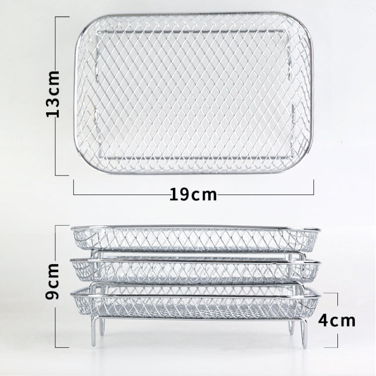 Air Fryer Accessories Three-Layer Steam Rack Stackable Dehydration Rack(Rectangle) - free shipping - PMC Jewellery - Order now!