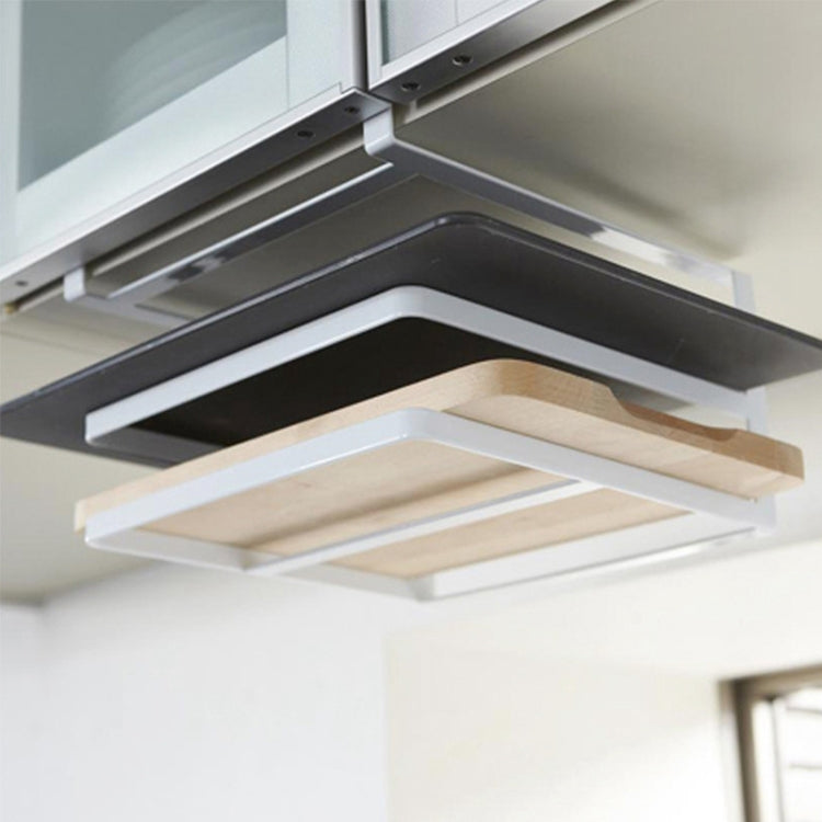 Double-layer Punch-free Kitchen Wall-Mounted Cutting Board Rack(White) - Shelf by PMC TechLife | Online Shopping South Africa | PMC TechLife