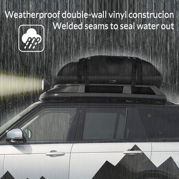 15 Cubic Foot Car Universal Rainproof Roof Luggage Outdoor Camper Roof Bag + Non-slip Mat(Black)