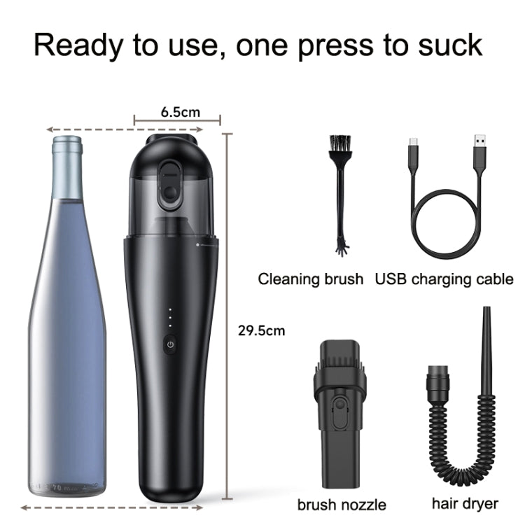 P06 12V High Power Portable Wireless Vehicles / Household Vacuum Cleaner(Black)