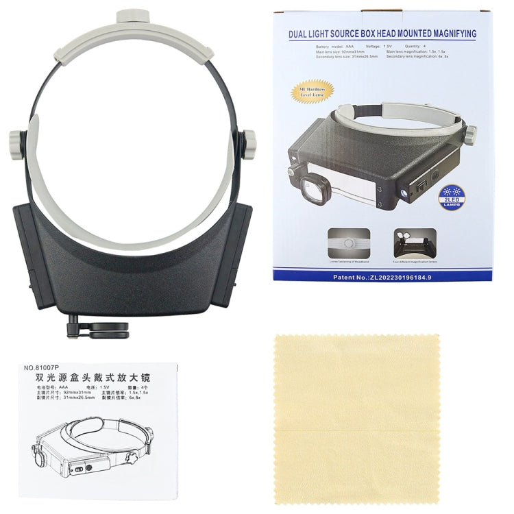 81007-P LED Light Head-Mounted Electronic Repair Tool Magnifying Glass - Glasses Style by PMC TechLife | Online Shopping South Africa | PMC TechLife
