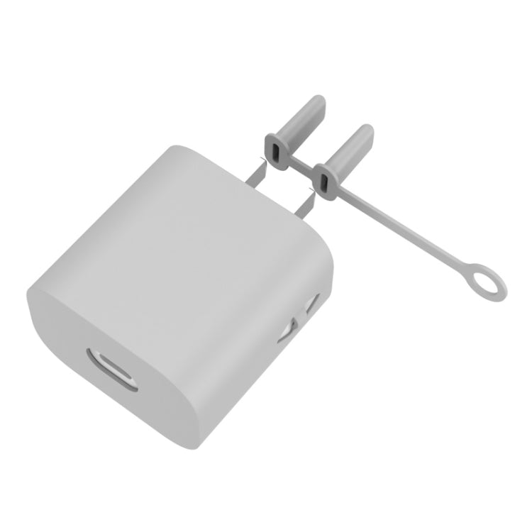 For Apple Series 18W&20W AC01 Charger Silicone Protective Cover(Grey)