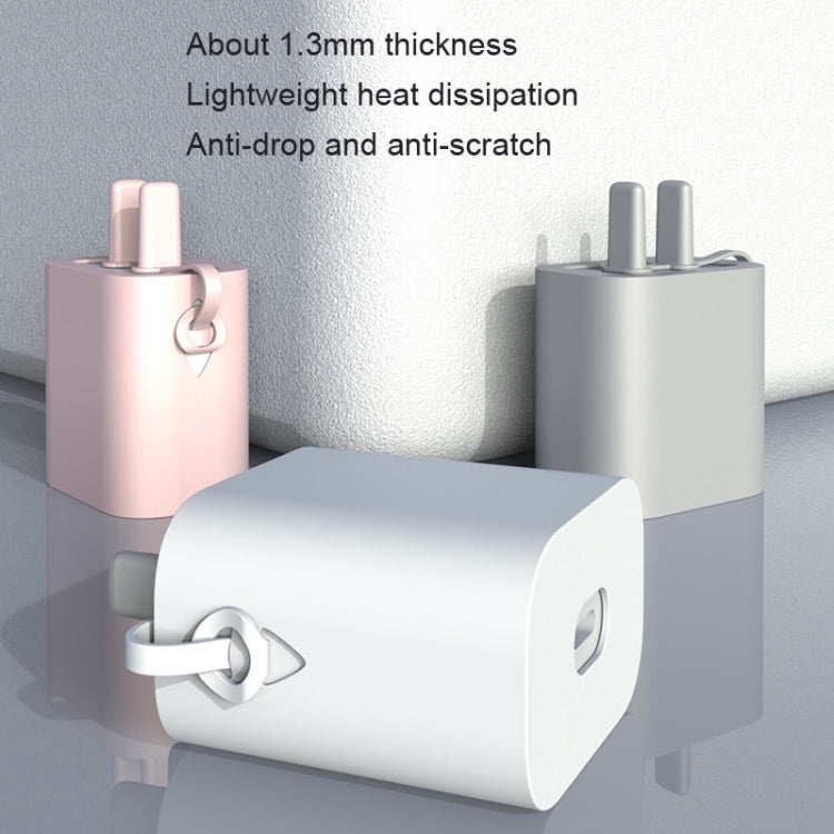 For Apple Series 18W&20W AC01 Charger Silicone Protective Cover(White)