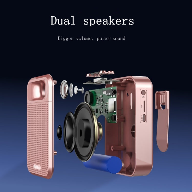 Rolton K700 Bluetooth Dual-speaker Audio Speaker Megaphone Voice Amplifier(White) - Microphone by Rolton | Online Shopping South Africa | PMC Jewellery | Buy Now Pay Later Mobicred