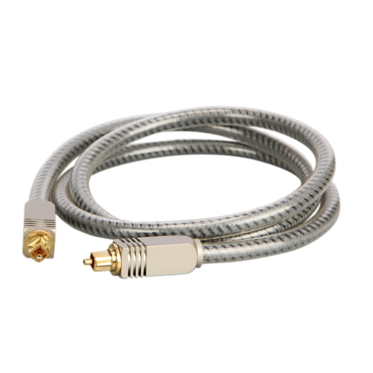 EMK YL/B Audio Digital Optical Fiber Cable Square To Square Audio Connection Cable, Length: 5m(Transparent Gray)