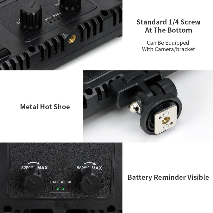 E600 3-color Temperature 40W 3200K-5600K LED Flat Panel Lights Live Broadcast Fill Light,EU Plug - by PMC TechLife | Online Shopping South Africa | PMC TechLife | Buy Now Pay Later Mobicred