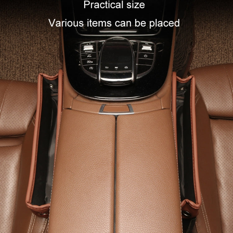 Multifunctional Car Seat Crevice Storage Box, Pattern: No Logo(black)