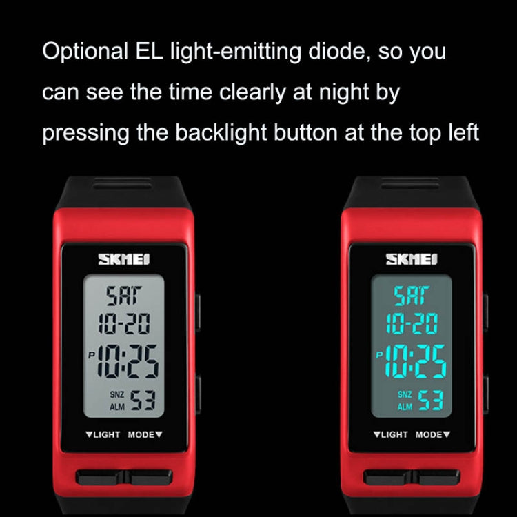 SKMEI 1362 Sports Electronic Watch Fashion Water-resistant Countdown Children LED Watch(Black)
