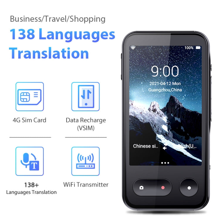T7 4G Smart Voice / Photo / Recording Translation WIFI Translation Machine Supports 138 Languages - by PMC Jewellery | Online Shopping South Africa | PMC Jewellery | Buy Now Pay Later Mobicred