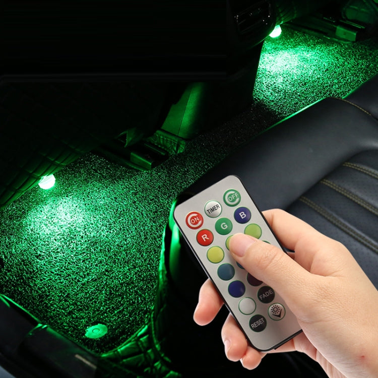 Car Modification Wireless Colorful Remote Control Atmosphere Light, Specification: 4 Lights +1 RC - Atmosphere lights by PMC Jewellery | Online Shopping South Africa | PMC Jewellery | Buy Now Pay Later Mobicred