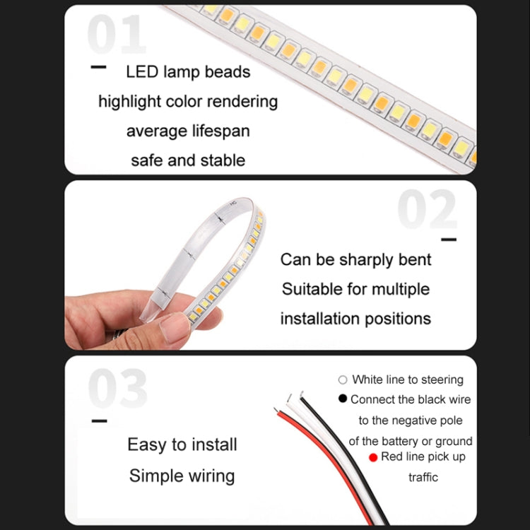 Car Rearview Mirror Decoration LED Streamer Turn Signal, Length��� 19cm A Pair