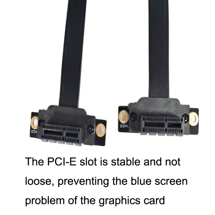 PCI-E 3.0 1X 180-degree Graphics Card Wireless Network Card Adapter Block Extension Cable, Length: 30cm