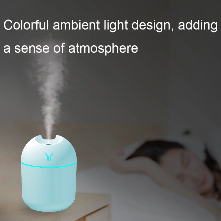 USB Mini Desktop Colorful Night Light Car Humidifier, Spec: 220ml (Y2-Pink)