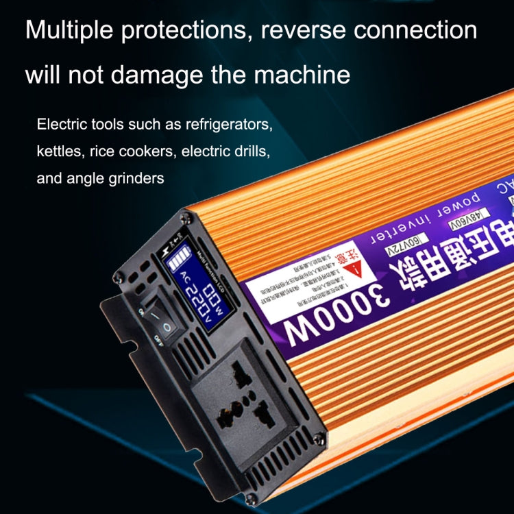 XINBOKE Universal Positive Wave Car Inverter Home Solar Inverter 48V/60V 3000W To 220V 1200W - Modified Square Wave by PMC TechLife | Online Shopping South Africa | PMC TechLife | Buy Now Pay Later Mobicred