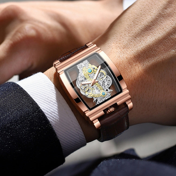 BINBOND B5011 Gear Hollow Outdoor Waterproof Luminous Men Business Watches(Black Steel Steel Strap) - free shipping - PMC TechLife - Order now!