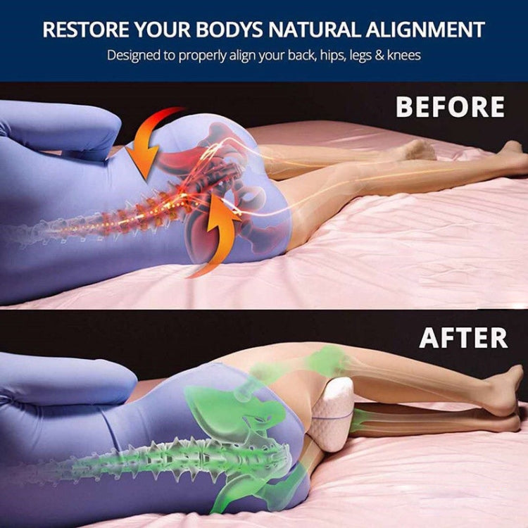 Body Memory Cotton Leg Pillow Sleeping Orthopedic Sciatica Back Hip Joint for Pain Relief(White Inner) - Cushions & Pillows by PMC TechLife | Online Shopping South Africa | PMC TechLife