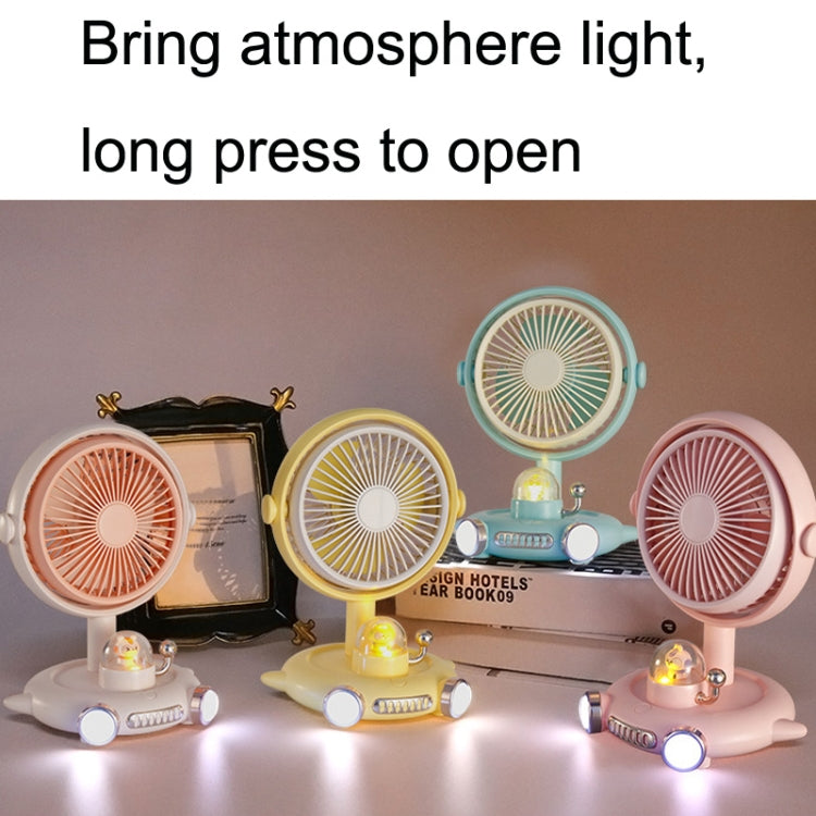 Household Cute Pet Fan USB Desktop Night Light Fan(Apricot)