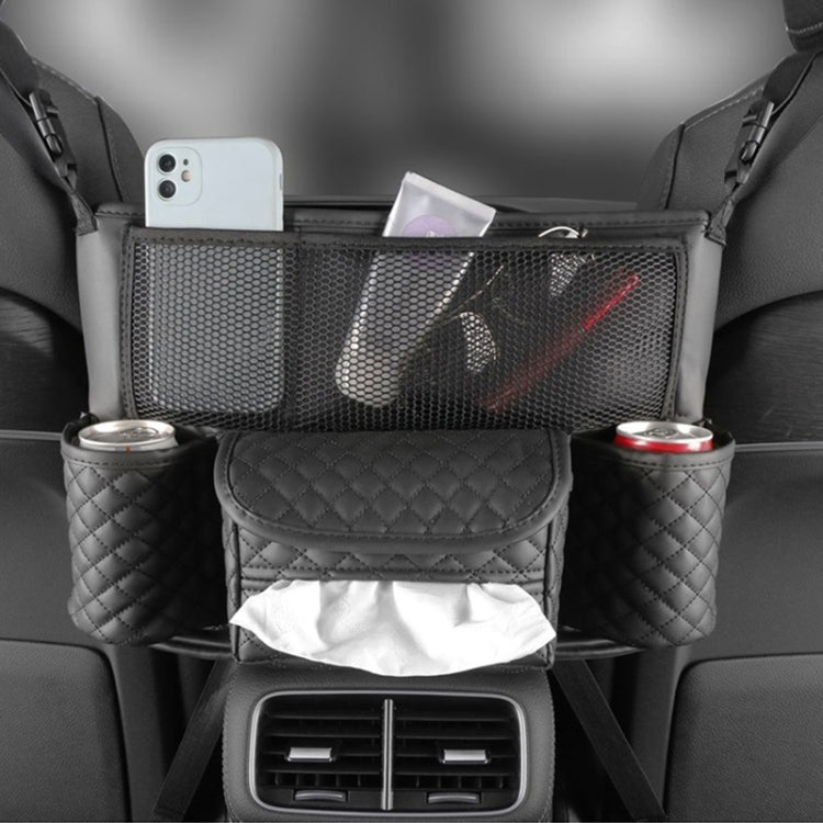 Car Central Control Seat Back Leather Multifunctional Storage Bag(Black) - Stowing Tidying by PMC TechLife | Online Shopping South Africa | PMC TechLife | Buy Now Pay Later Mobicred