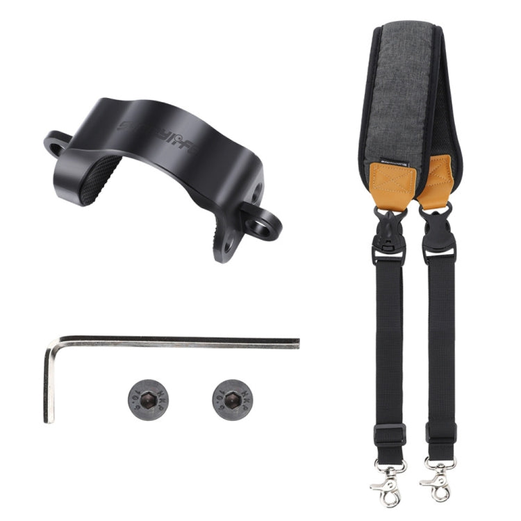 For DJI RS3 Mini Sunnylife RO-GS560 Lanyard Handheld Gimbal Double Buckle Comfortable Shoulder Strap Accessories(Black) - free shipping - PMC Jewellery - Order now!