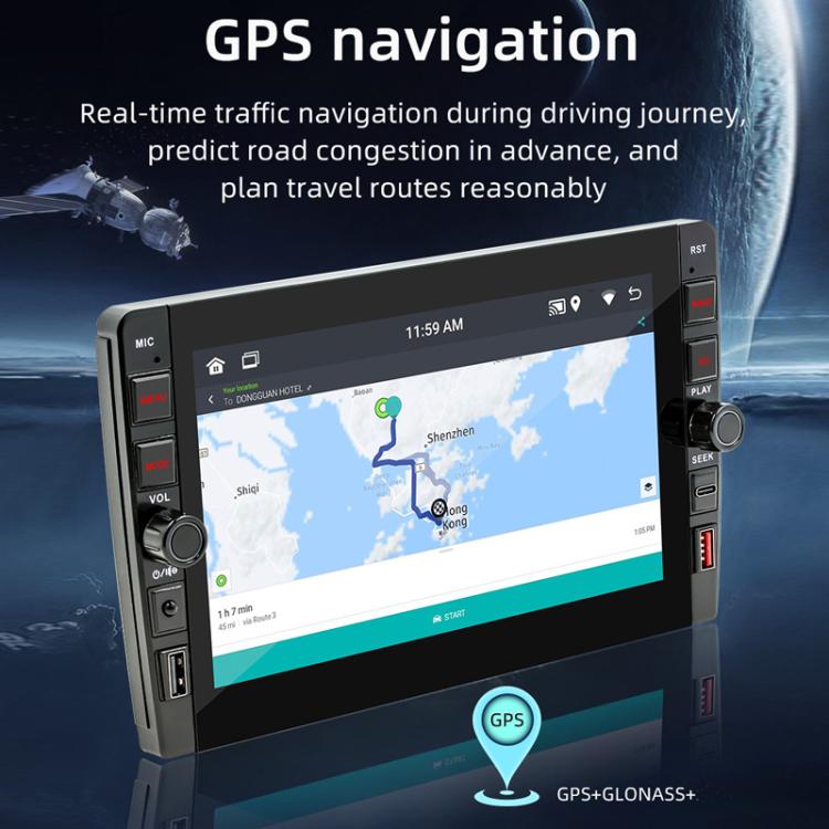 9 Inch Bluetooth FM Radio Car MP5 Android Navigation Machine, Memory: 2+64G
