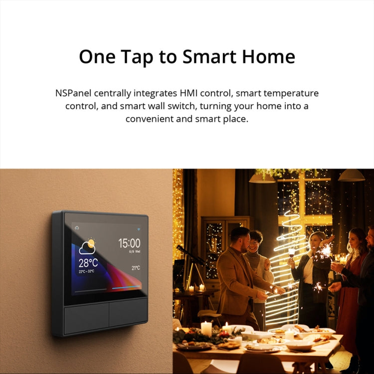 Sonoff NSPanel WiFi Smart Scene Switch Thermostat Temperature All-in-One Control Touch Screen, US Plug(Black) - free shipping - PMC Jewellery - Order now!