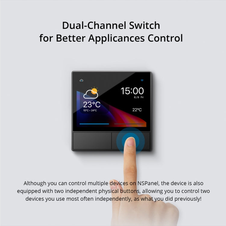 Sonoff NSPanel WiFi Smart Scene Switch Thermostat Temperature All-in-One Control Touch Screen, US Plug(Black) - free shipping - PMC Jewellery - Order now!