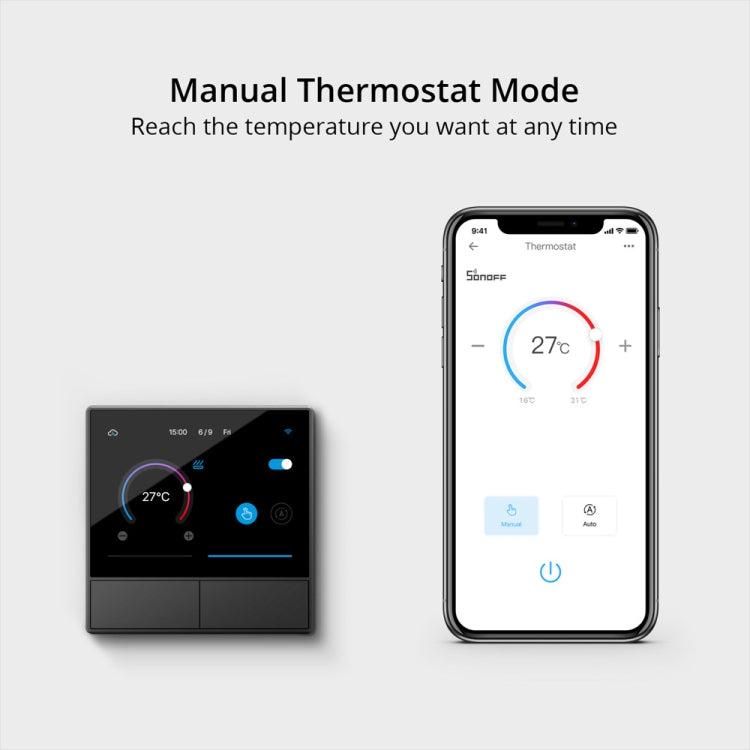 Sonoff NSPanel WiFi Smart Scene Switch Thermostat Temperature All-in-One Control Touch Screen, US Plug(Black) - free shipping - PMC Jewellery - Order now!
