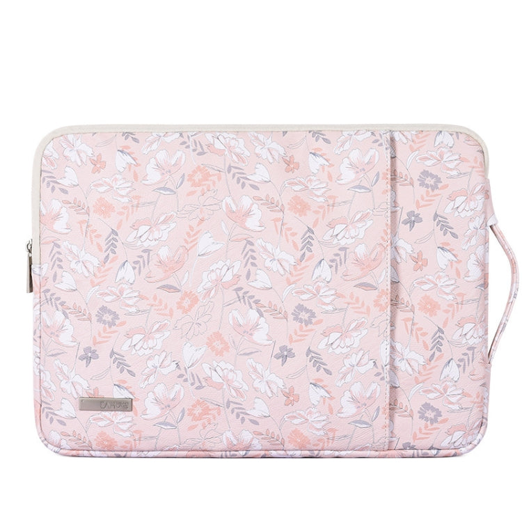 G4-89 PU Laptop Case Tablet Sleeve Bag with Telescoping Handle, Size: 11 Inch(Light Pink)