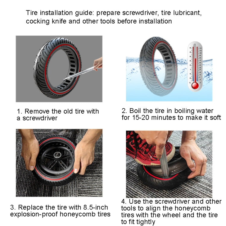 Electric Scooter 8.5 inch Honeycomb Solid Tire For Xiaomi M365/M365 Pro /1S/Pro2/Essential(Yellow) - Accessories & Parts by PMc TechLife | Online Shopping South Africa | PMc TechLife | Buy Now Pay Later Mobicred