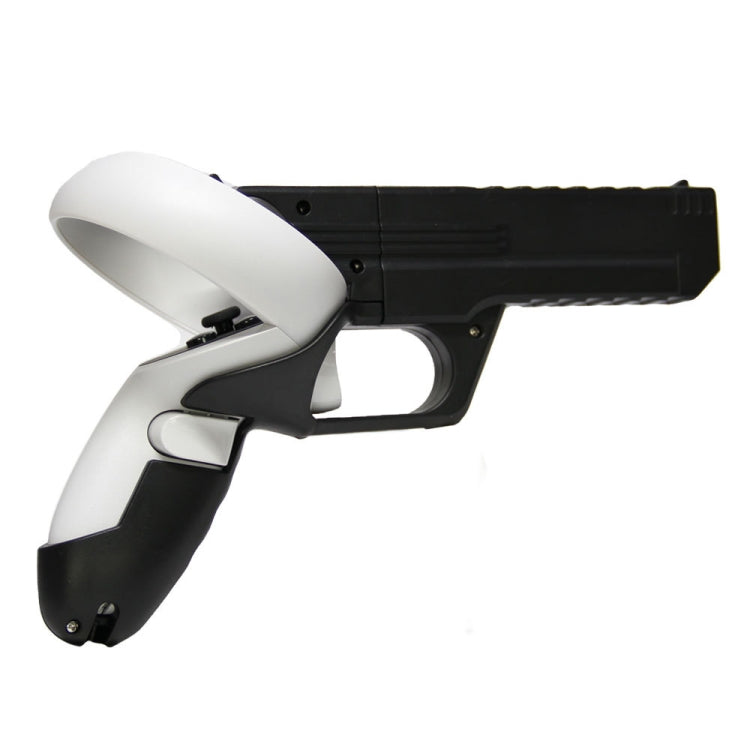 For Meta Quest 2 VR Controller 1pair Sturdy Shooting Handle Holder(Black)