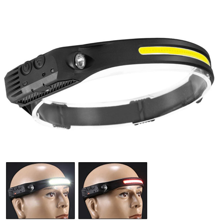 W689-1 Red+White Light USB Rechargeable Motion Sensor Headlamp COB Outdoor Fishing Flashlight