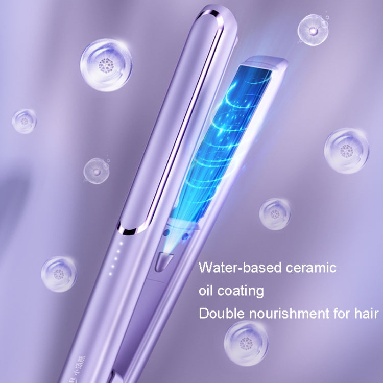 LTBEAR Negative Ion Straightening Curling Hair Wet and Dry Clipper Anti Hot Curling Iron, CN Plug(Ivory White)